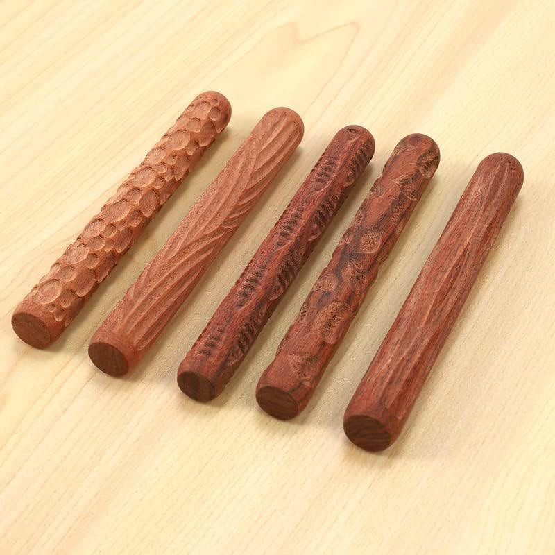 5 StüCk Keramik Werkzeuge Handwalzen, für Ton Stempel Muster/Walzen Muster, Keramik Werkzeuge, Polym