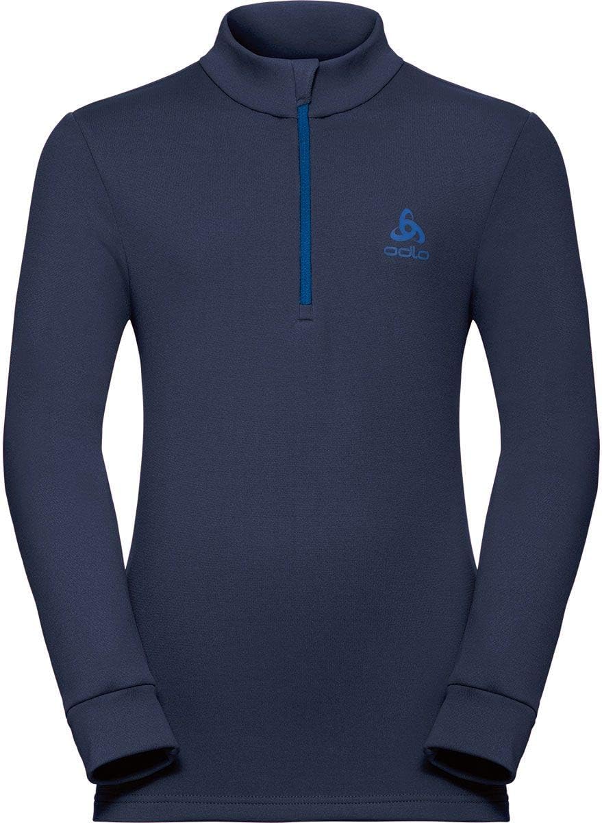 Odlo Kinder Midlayer 1/2 Zip Carve Kids Warm Pullover 116 Diving Navy - Diving Navy, 116 Diving Navy