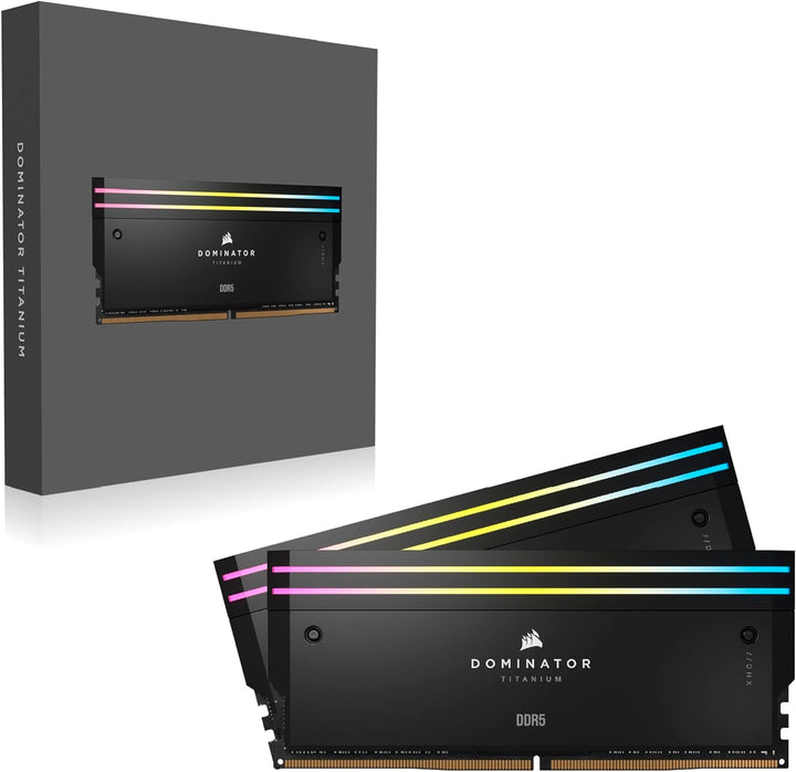 CORSAIR Dominator Titanium RGB DDR5 RAM 64GB (2x32GB) DDR5 6000MHz CL30 Intel XMP iCUE-Kompatibler C