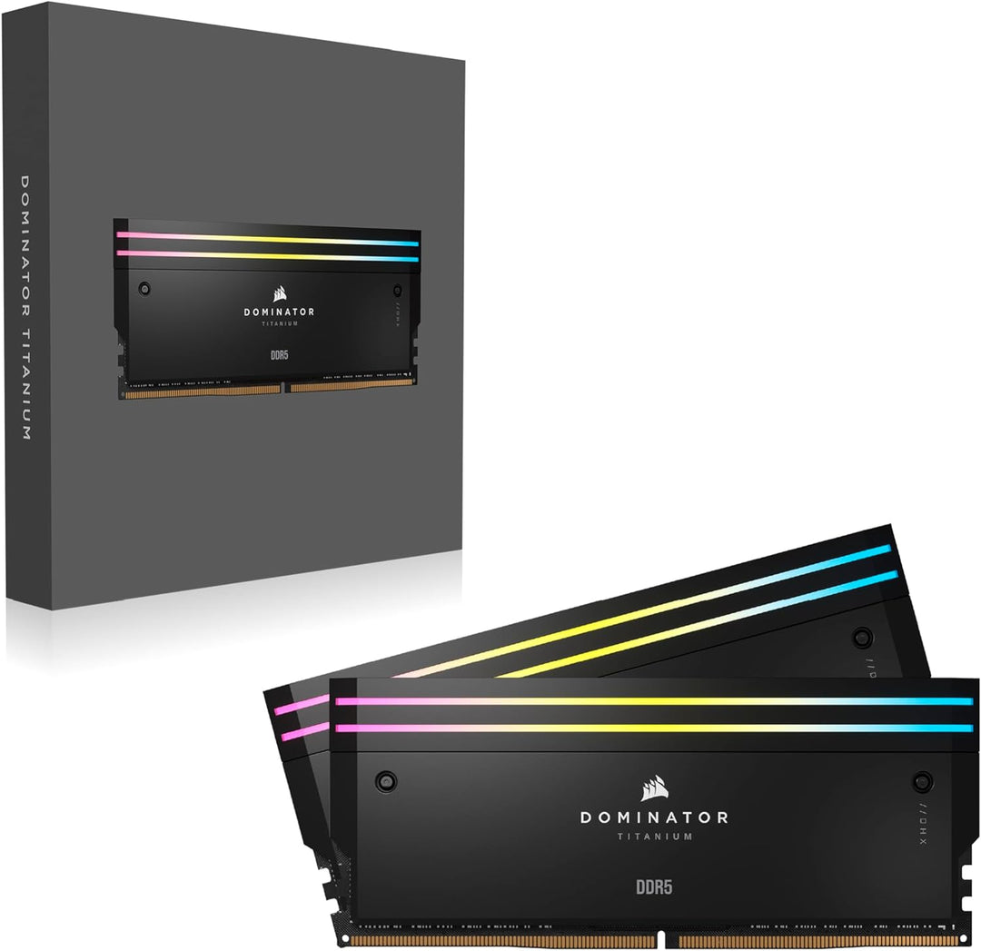 CORSAIR Dominator Titanium RGB DDR5 RAM 32GB (2x16GB) DDR5 6400MHz CL32 Intel XMP iCUE-Kompatibler C