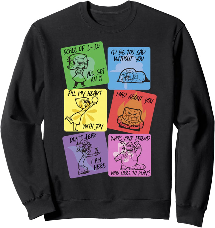 Disney Pixar Inside Out Valentine Phrases Text Sweatshirt