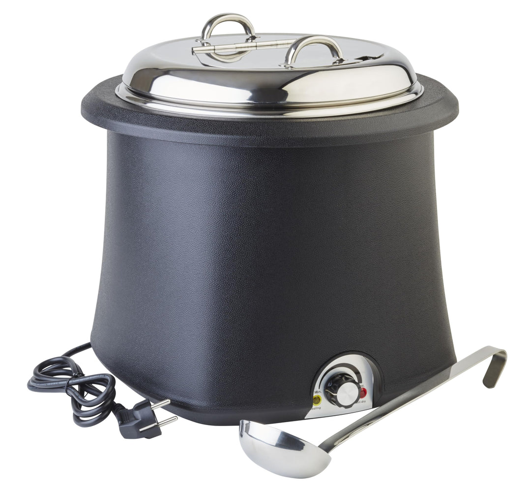 APS 11901 Elektrischer Suppentopf, 10 Liter, 420-550 W, 38 x 38 x 36,5 cm, Aluminium, herausnehmbare