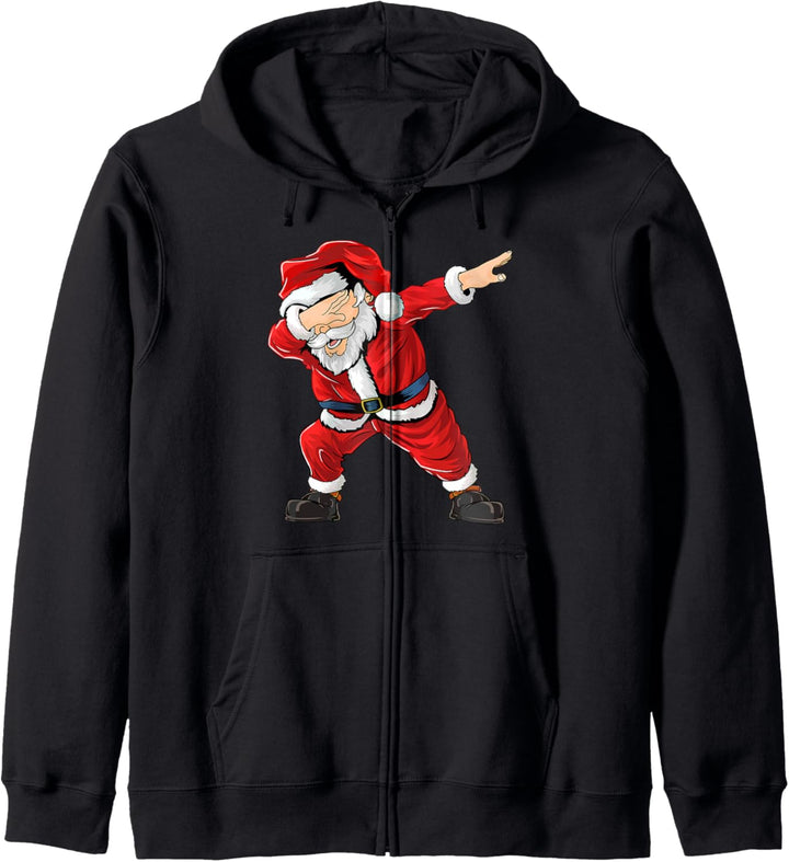 Dabbender Weihnachtsmann Lustiger Dab Dance Nikolaus Kapuzenjacke