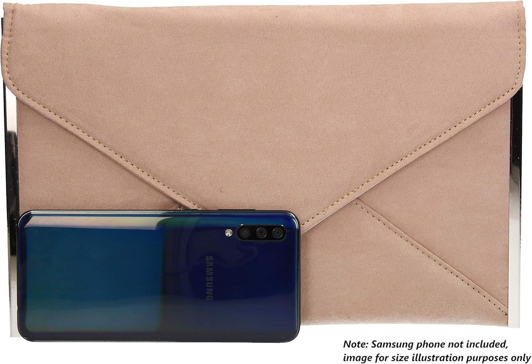 SwankySwans Damen-Clutch Louis, Veloursleder/Samt, schlankes Briefumschlag-Design, ideal für Partys,