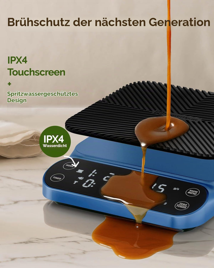 Maestri House S3 Kaffeewaage mit Timer, 3kg/0,1g Wiederaufladbar Digitale Espresso Waage, 3 Brühmodi