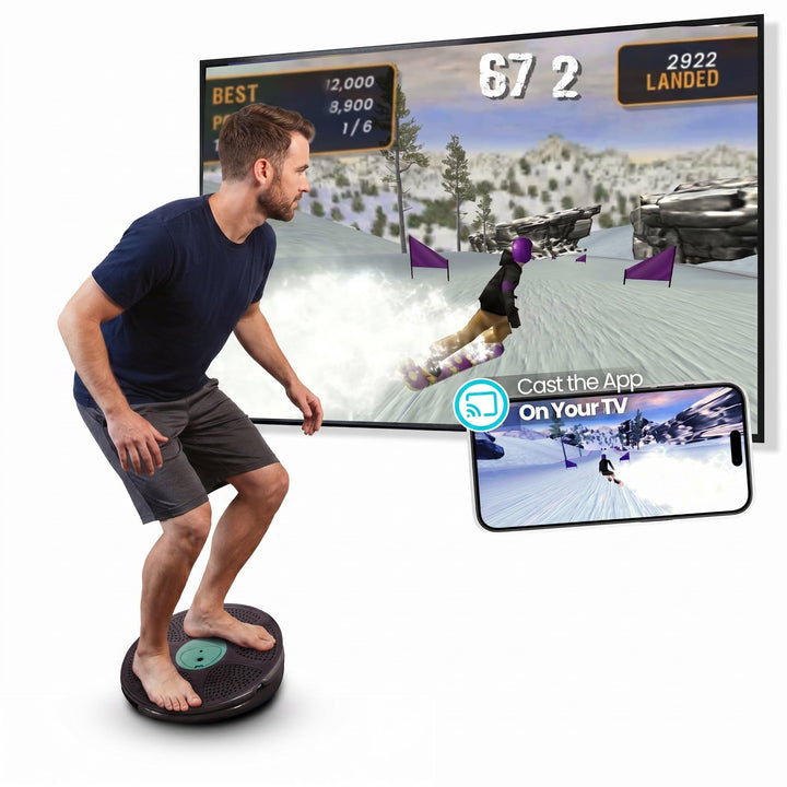GoBalance Board App Balance Board mit Bluetooth Sensor 12 Spiele fuer Training Spass und Fitness Sta