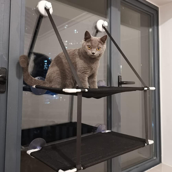 Hängematte für Katzen, Katzen Fensterplatz, Doppelschichtige Hängematte, Einem Gewicht von Hält bis