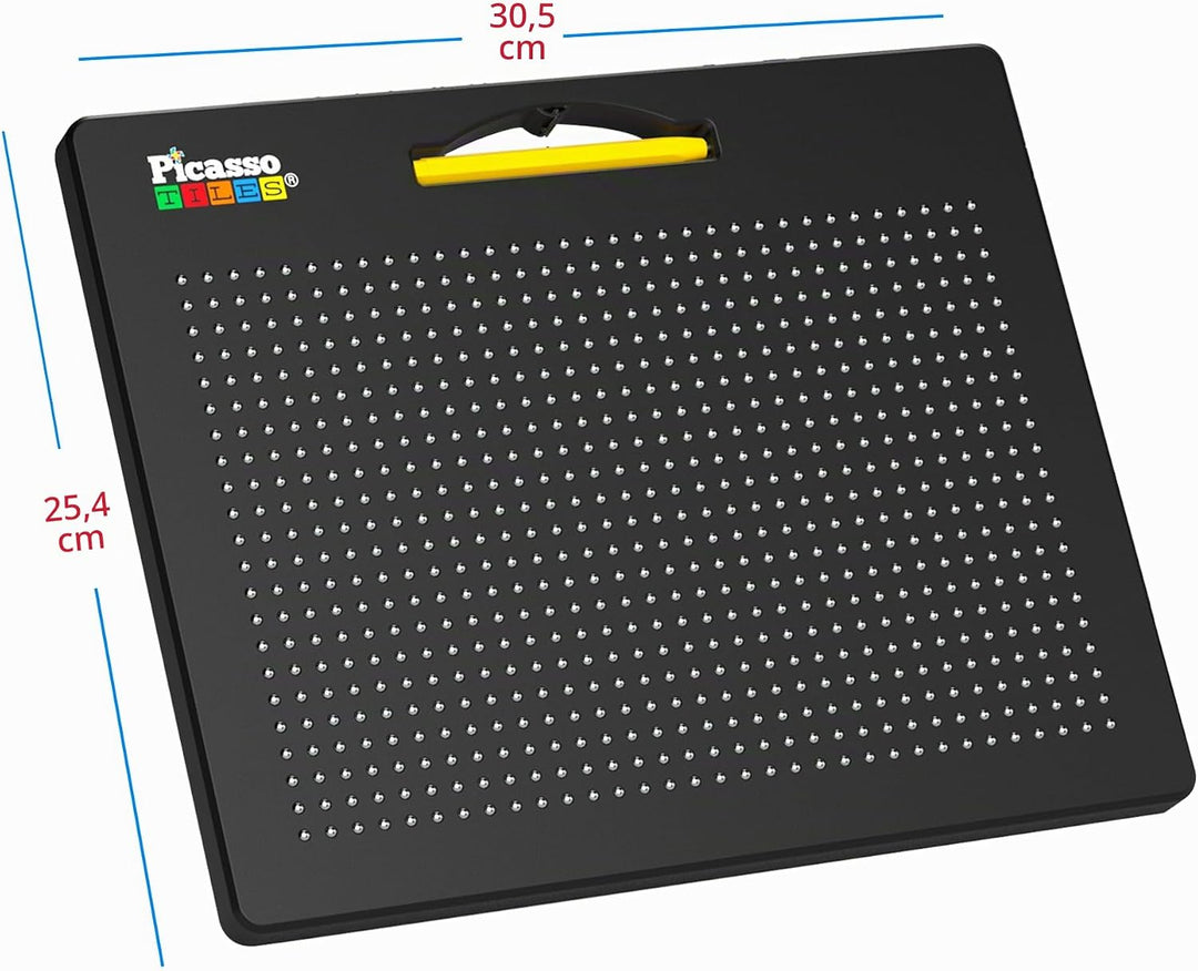 PicassoTiles 2-in-1 doppelseitiges magnetisches Zeichenbrett Kleinbuchstaben und Freestyle-Schreible