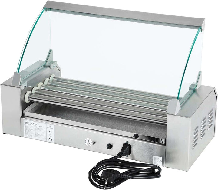 Royal Catering Hot Dog Grill Hot Dog Maschine Hot Dog Maker (5 Rollen, Platz für 8 Würstchen, 1.000