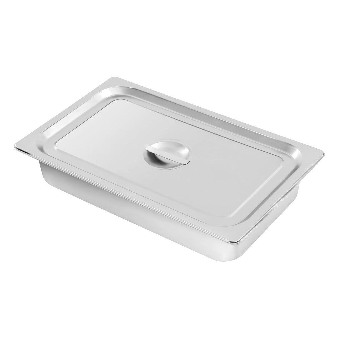 Chafing Dish Gastronormbehälter,4 Stück 9L Edelstahl Steam Table Pan,Dampftischpfannen mit Deckeln,5