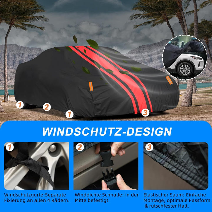 Autoabdeckung Vollgarage Indoor Outdoor Wasserdicht Staubdicht Auto Abdeckplane für Coupé Cabrio 450