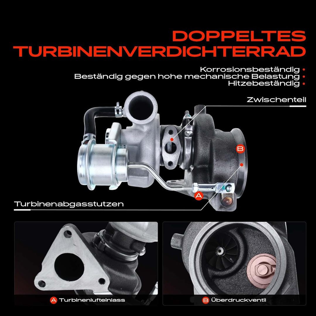 Frankberg Turbolader Kompatibel mit Jumper 2.2 HDi 2006 Ducato 250 2.2L 2006-2010 Boxer 2.2 HDi 2006