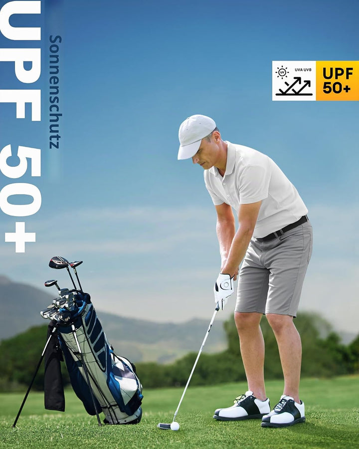 33,000ft Herren Golf Shorts Stretch Kurze Golfhosen Leichte Schnelltrocknende 11" Bermuda Shorts Kur