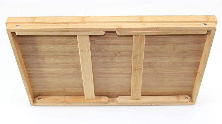 Betttablett klappbar gross Bambus Frühstückstablett fürs Bett Serviertablett mit Beinen Tablett Esse