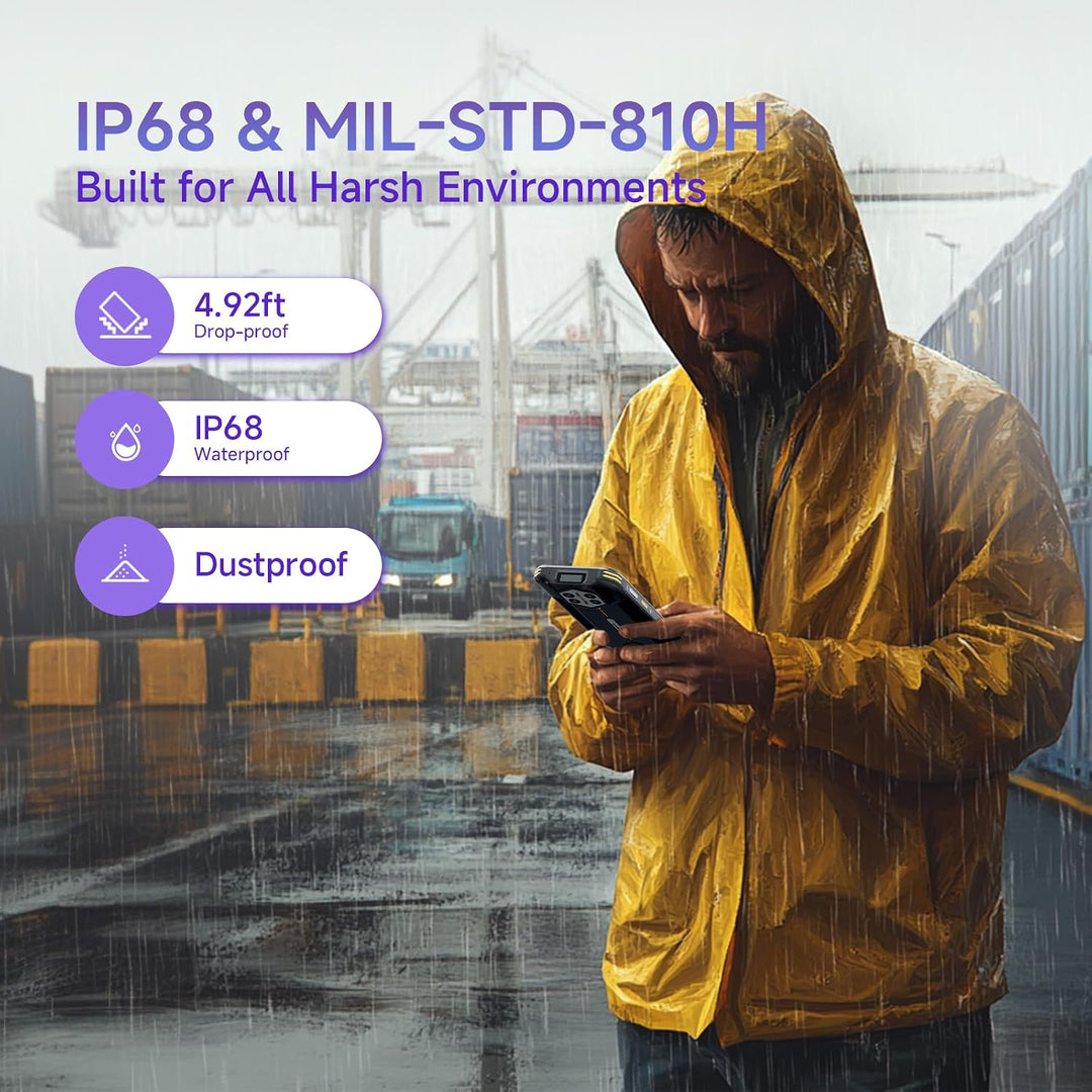 Android 14 Barcode Scanner H68T - Zebra SE4710 Scan-Engine Mobil PDA, 8GB+128GB IP68 Robustes Datent