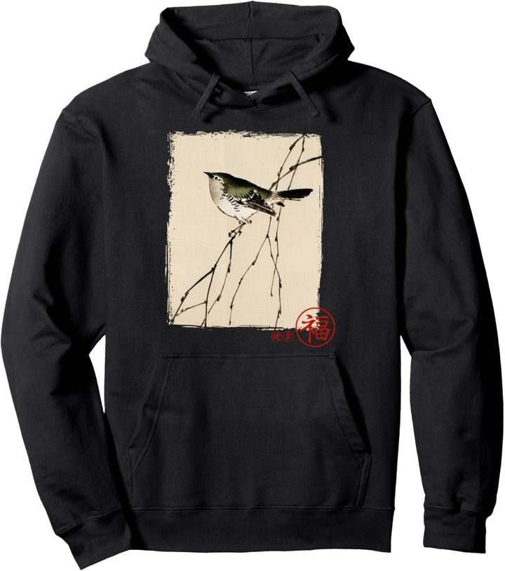 Bird traditional japanese art vintage gift Pullover Hoodie