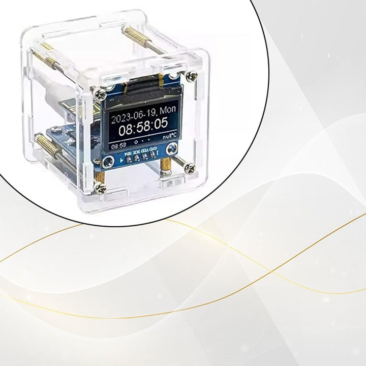 Elektronisches DIY-Set ESP8266 Mini-Uhr Wettervorhersage-Set WiFi im Netzwerk mit OLED-Display und D