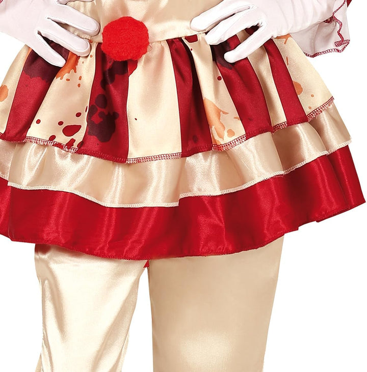 FIESTAS GUIRCA | Horror Clown Kostüm für Kinder - Kleid, Hose und Kragen für Mädchen - Ideal für Hal