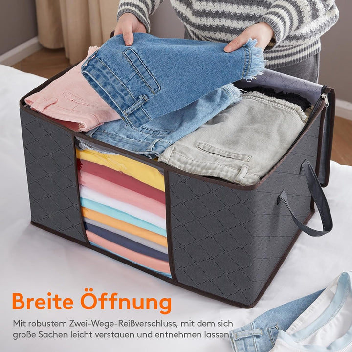 Lifewit 8 Stück Aufbewahrungstasche, Aufbewahrungsbox mit Deckel, Kleiderschrank Organizer Faltbare