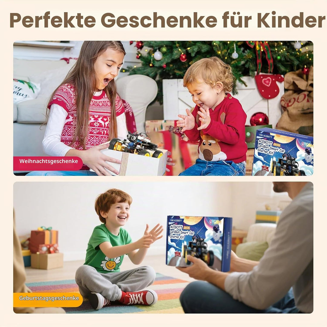 ACEBOTT Roboter Bausatz für Kinder 12+ Jahren, Roboter Kinder kompatibel mit Arduino und Scratch, Ro