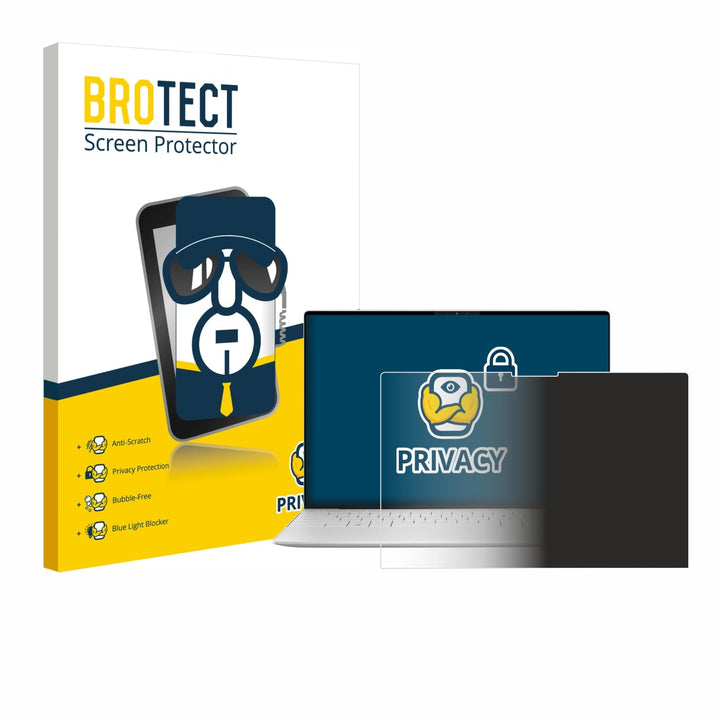 BROTECT Anti-Spy Blickschutzfolie für Dell XPS 13 9350 2024 Privacy Screen Protector [Displayschutz-