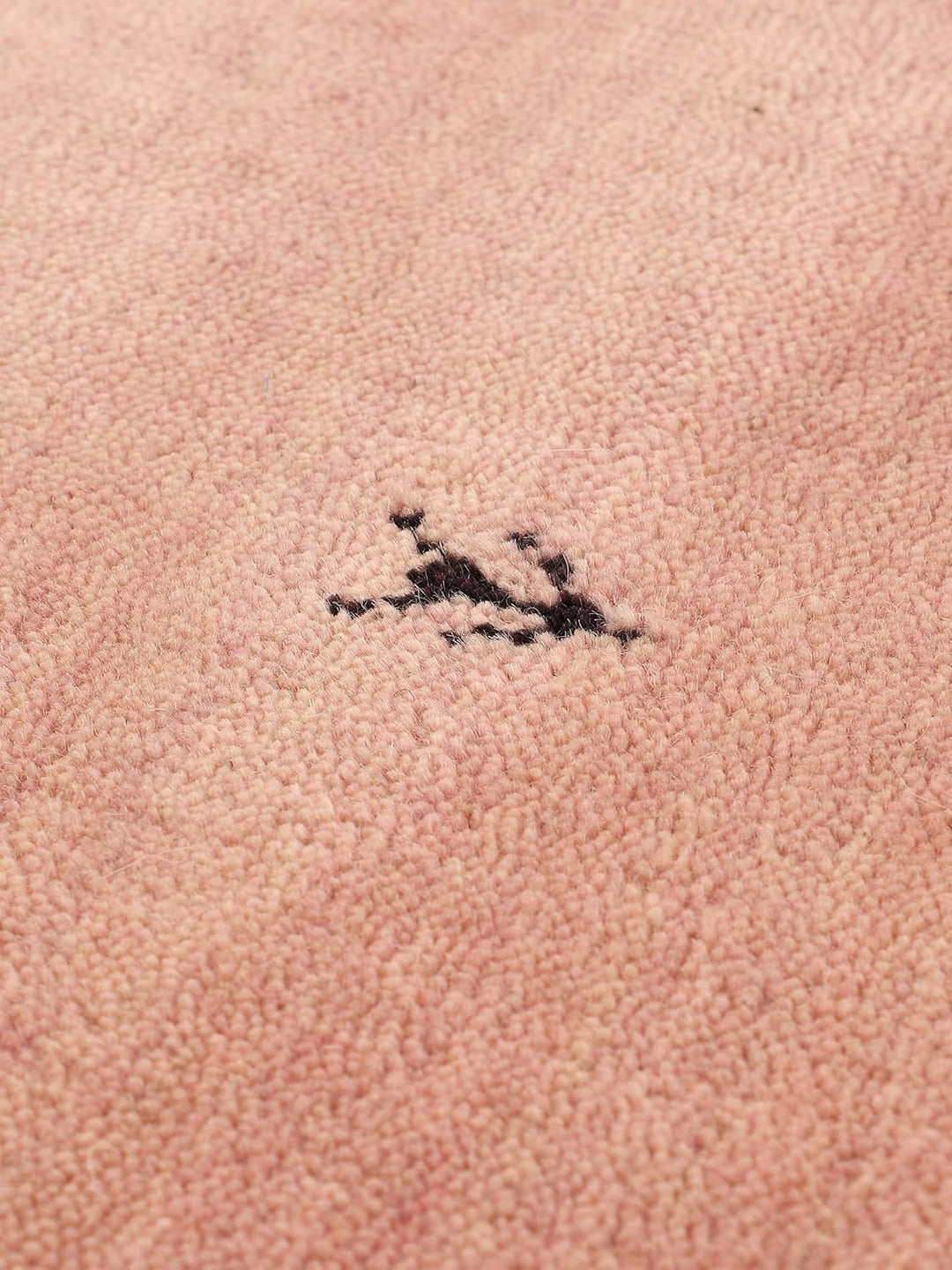 carpetfine Wollteppich Gabbeh Uni Rosa 60x90 cm | Moderner Teppich für Wohn- und Schlafzimmer 60x90