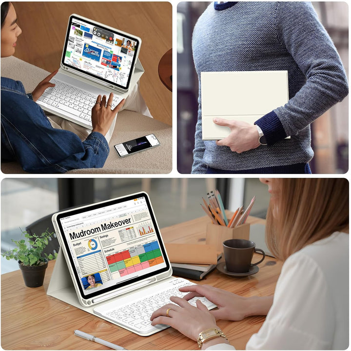 SZPSGC Hülle mit Tastatur für iPad A16 11. /10.Generation 11/10,9 Zoll 2025/2022, Magnetisches Anti-