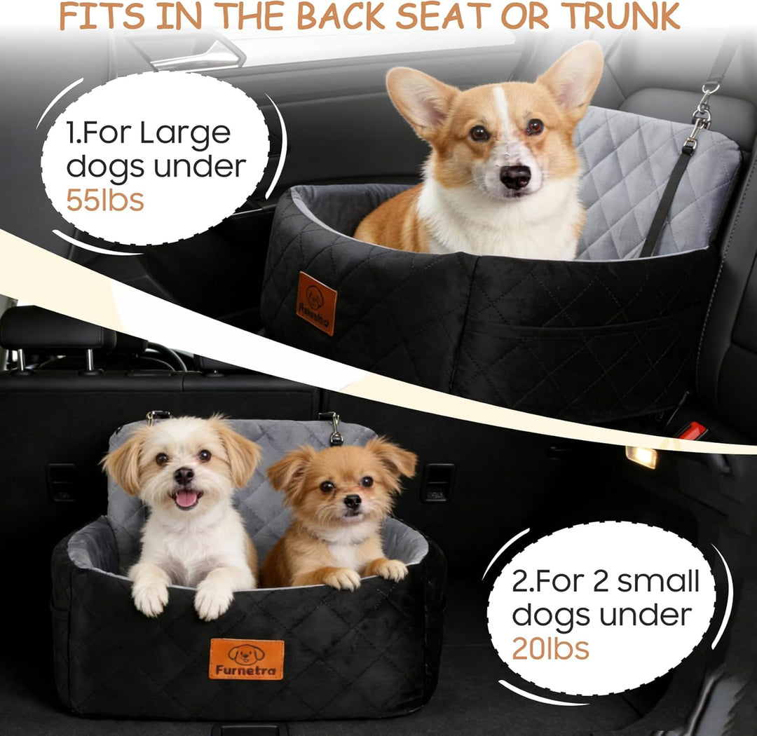 Hunde Autositz für Kleine Hunde, Memory-Schaum Gepolstert, Faltbar & Wasserdicht, für Kleine Hunde b