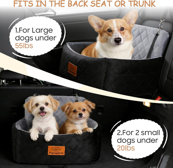Hunde Autositz für Kleine Hunde, Memory-Schaum Gepolstert, Faltbar & Wasserdicht, für Kleine Hunde b