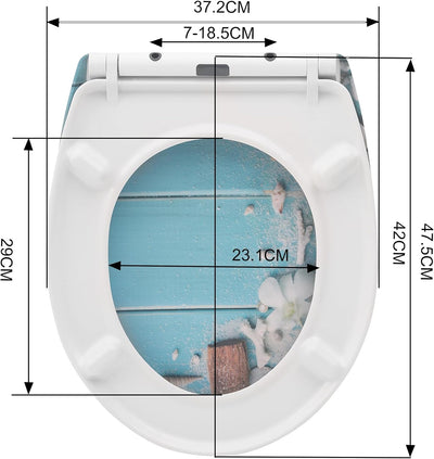 WOLTU Toilettendeckel mit Absenkautomatik Klodeckel WC Sitz Softclose antibakterielle Klobrille mit