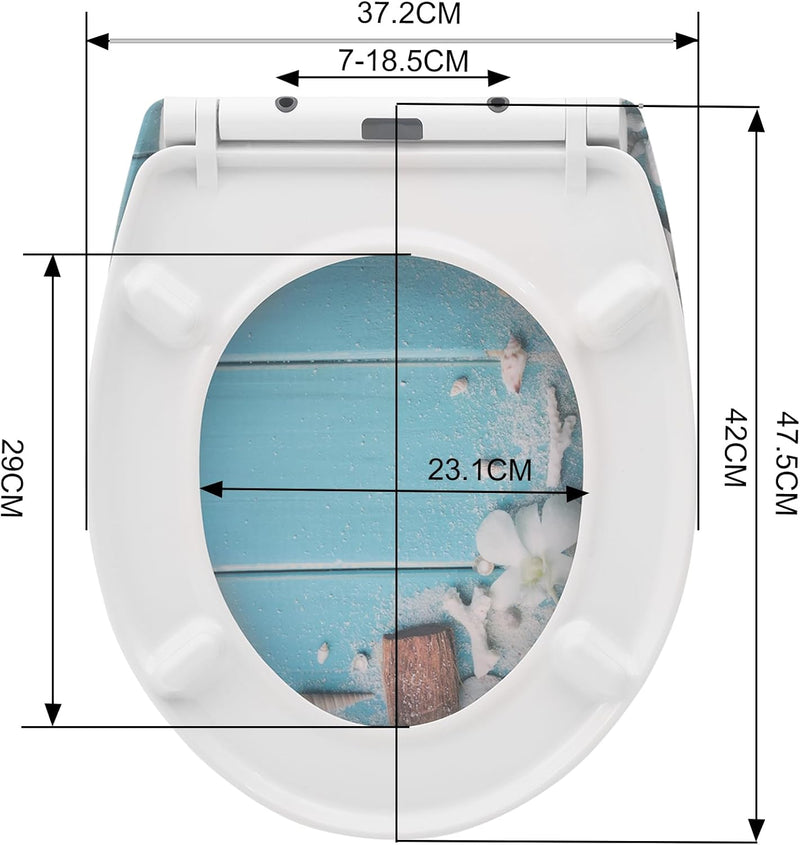 WOLTU Toilettendeckel mit Absenkautomatik Klodeckel WC Sitz Softclose antibakterielle Klobrille mit