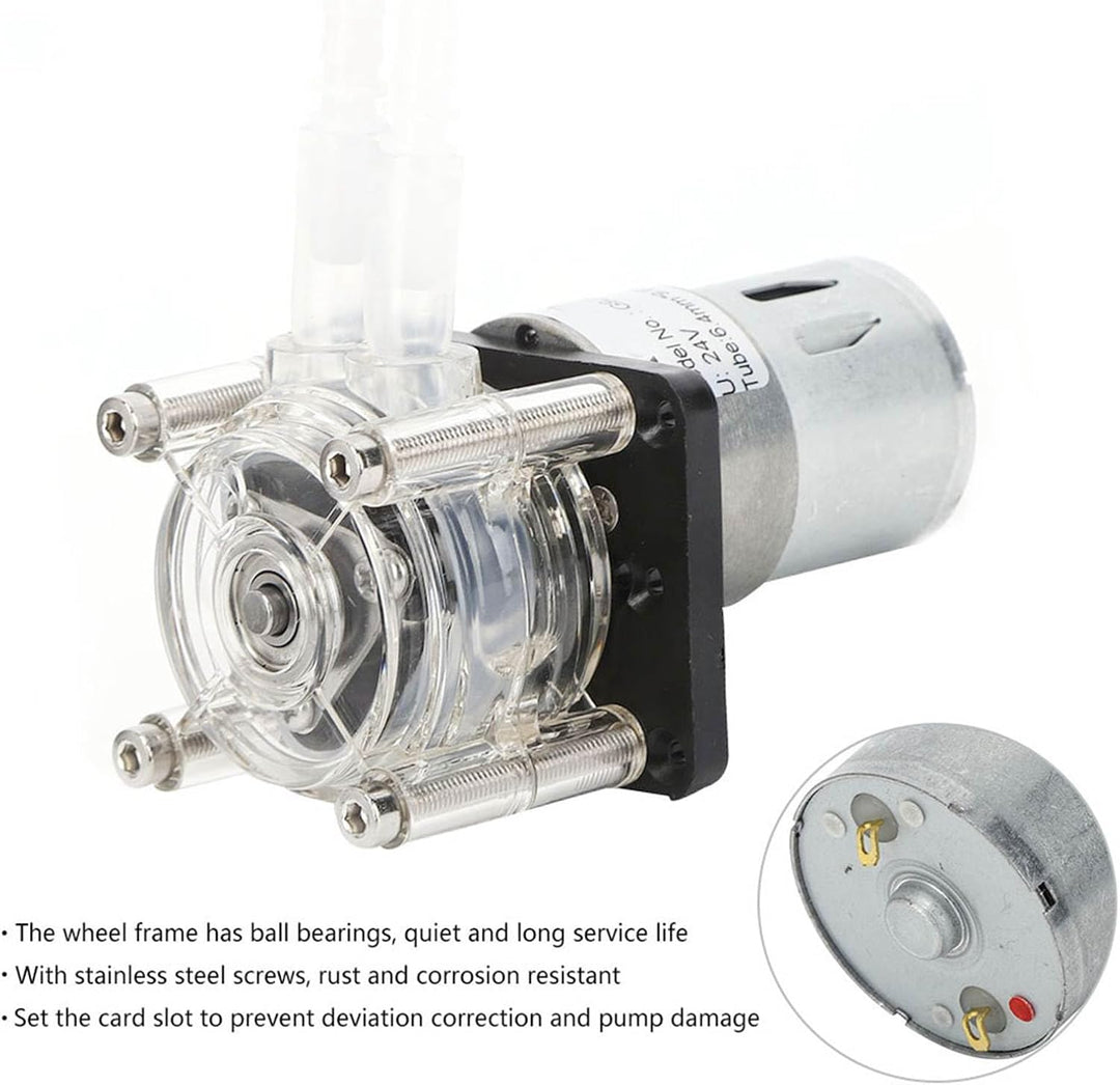 Fafeicy 24V Peristaltikpumpe G928 mit Kartenschlitzdesign, 500 ml/min Peristaltikpumpe mit grossem D