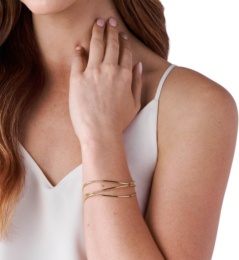 Skagen Damen-Edelstahl-Armband Goldfarbe, Goldfarbe