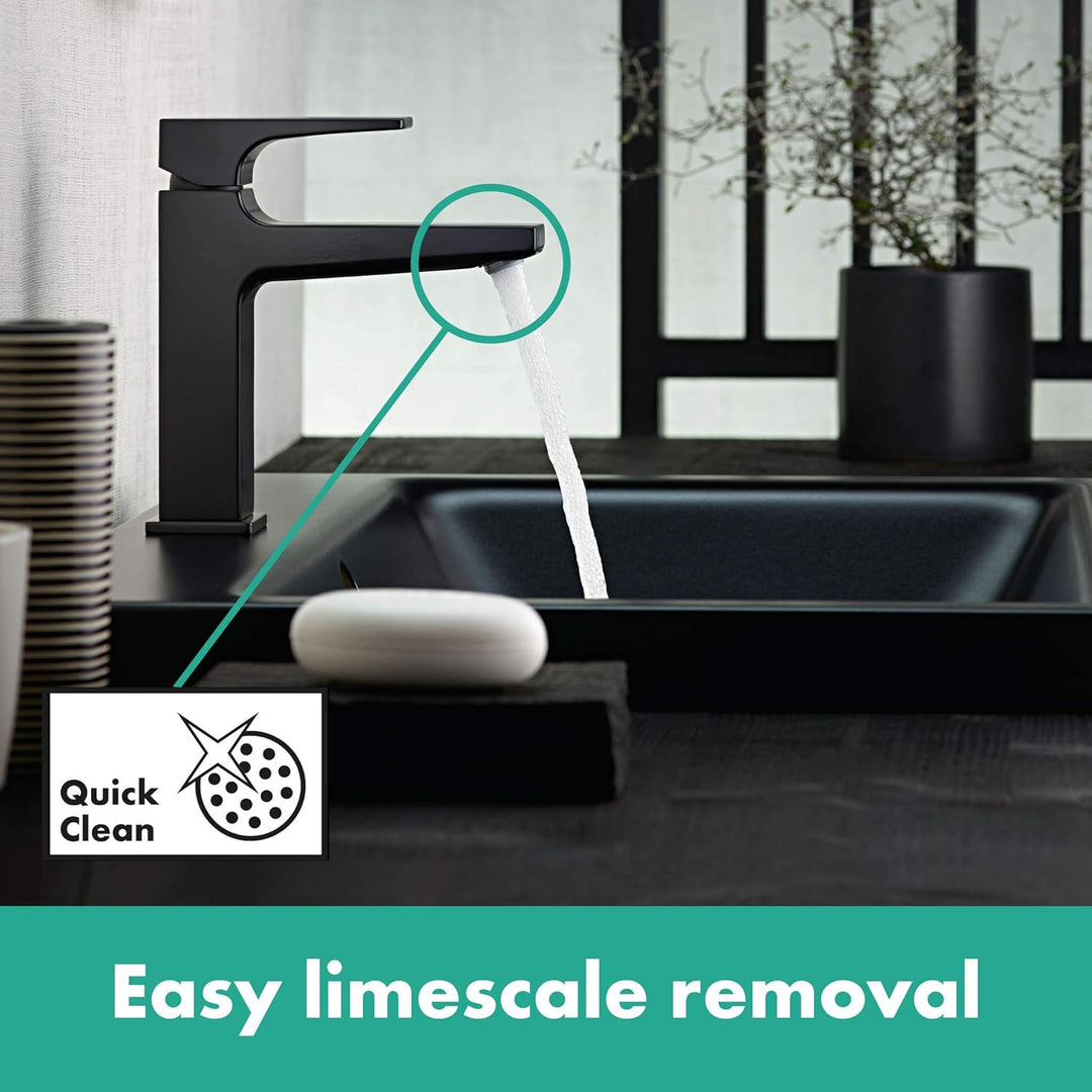 hansgrohe Wasserhahn Metropol, wassersparende Armatur mit Komfort-Höhe 110mm mit Push-Open Ablaufgar