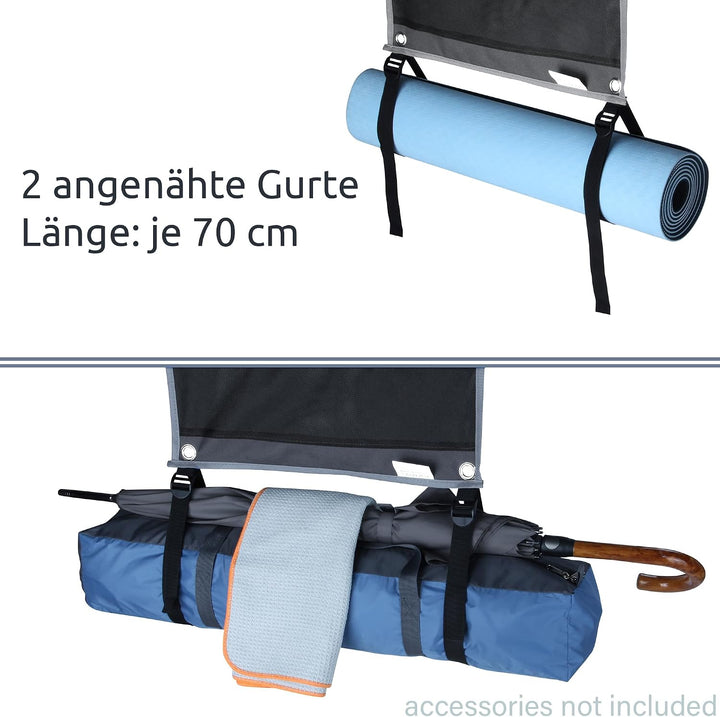 your GEAR Caravan Organizer Mesh - Hängeregal für Zelt, Vorzelt, Wohnwagen 140 x 45 cm, 4 Fächer