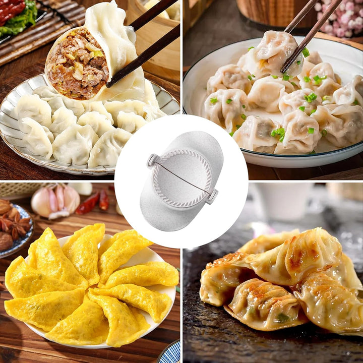 Dumpling Maker & Empanadas Maker Set - 3 Grössen Ravioli Former + Dough Cutter + Edelstahl Fülllöffe