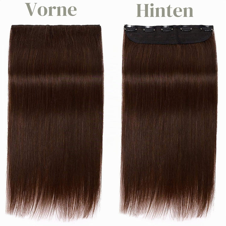 SEGO Haarverlängerungen Clip in Extensions DICKER 7A 100% Echtes menschliches Haar 1 Teilig 5 Clips
