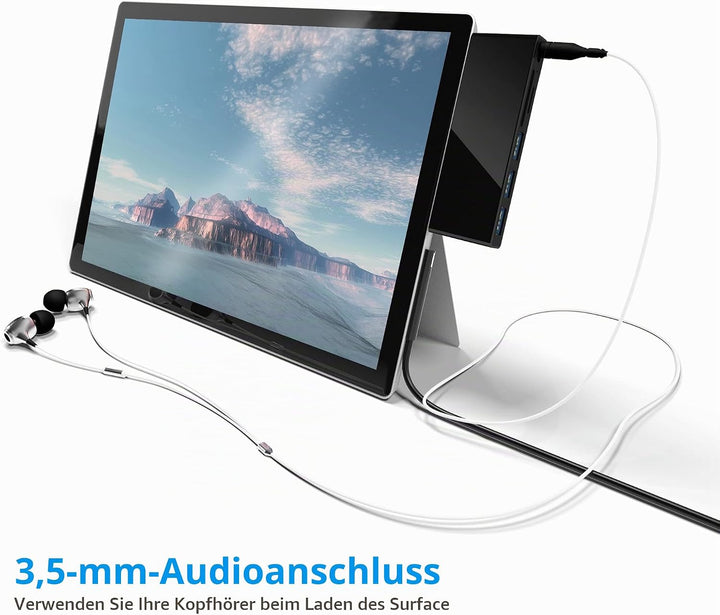 Surface Go Docking Station, USB C Hub Surface Go /Go2 /Go3 mit USB3.0+2 USB 2.0+SD Kartenleser+Micro