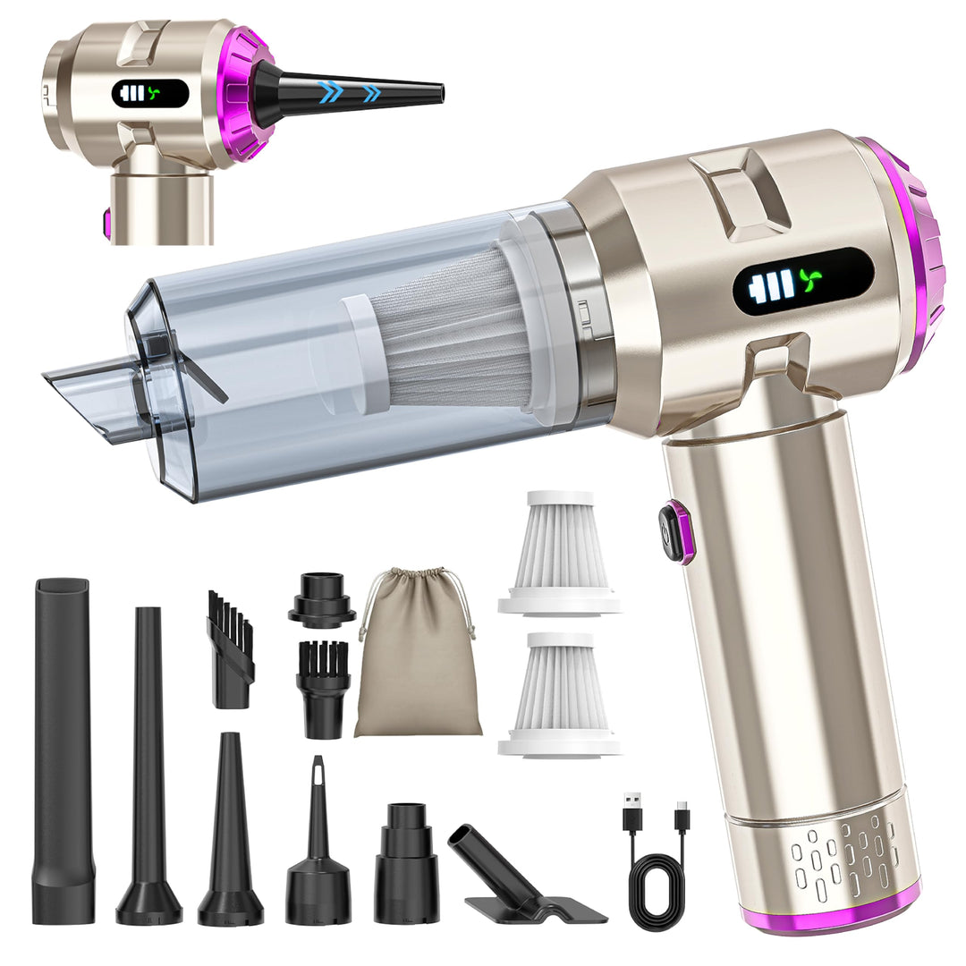 Piwaal Handstaubsauger Akku 4-in-1, 22000Pa kabellos Auto staubsauger mit Bürstenloser Motor, Elektr
