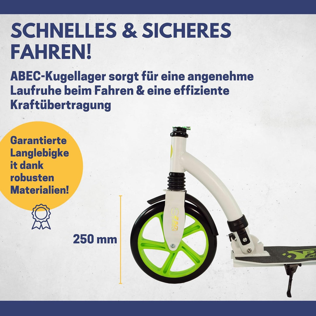 Best Sporting Scooter Erwachsene und Kinder I klappbarer Roller mit Ständer I City-Roller für Erwach