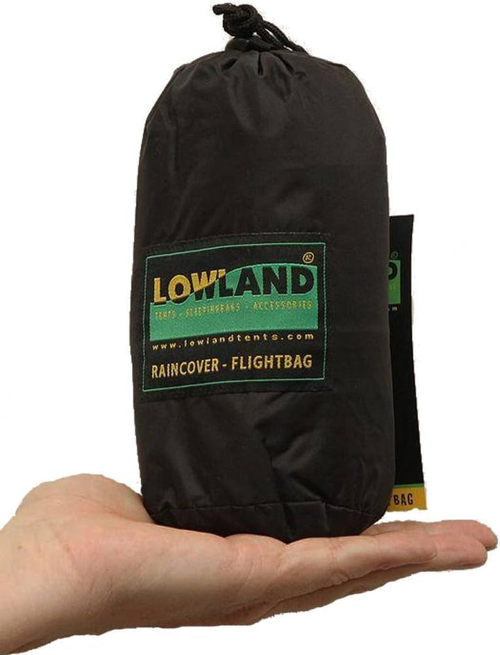 LOWLAND OUTDOOR® Regen- und Transporthülle für Rucksäcke - Wasserabweisend, Schwarz