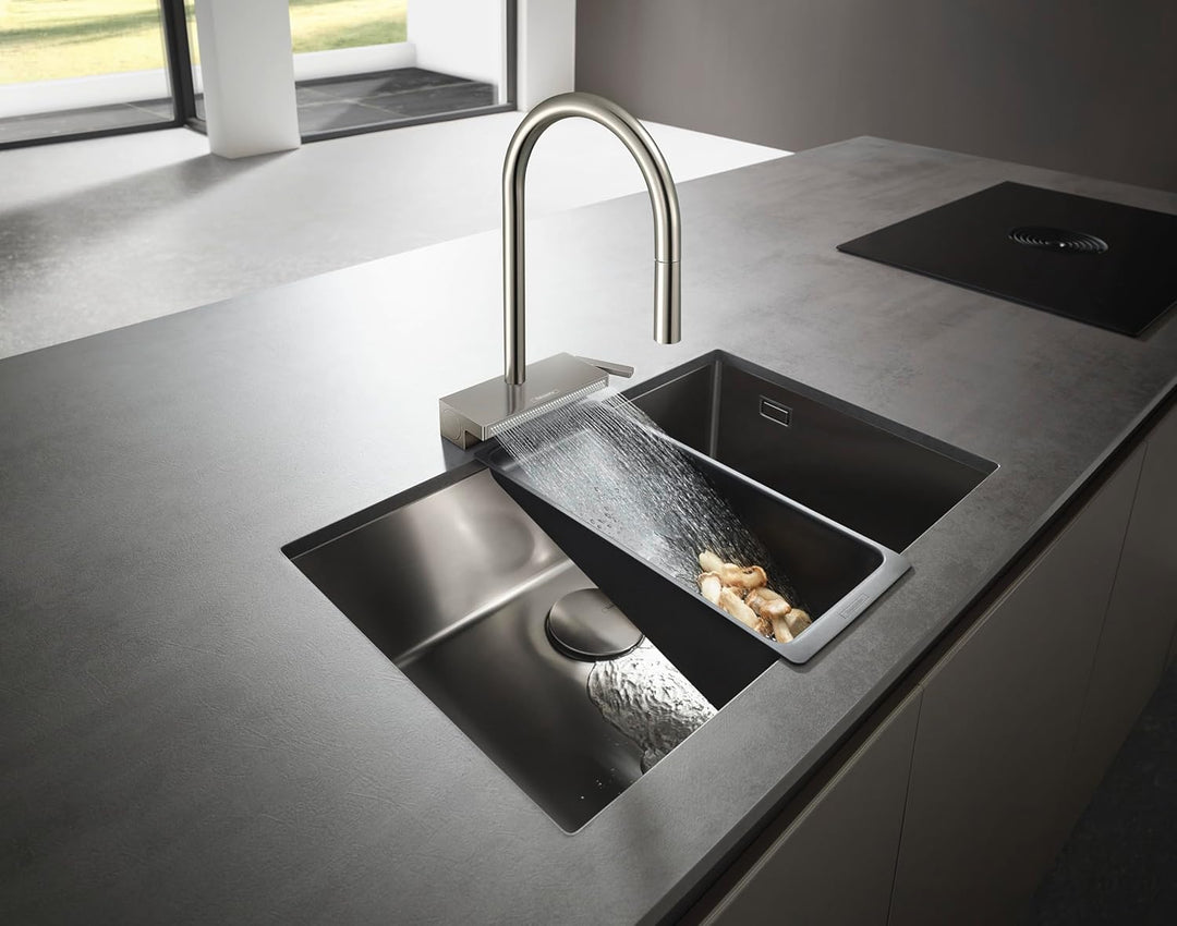 hansgrohe Küchenarmatur Aquno Select M81 (Wasserhahn Küche mit Abtropfsieb, 360° schwenkbar, auszieh