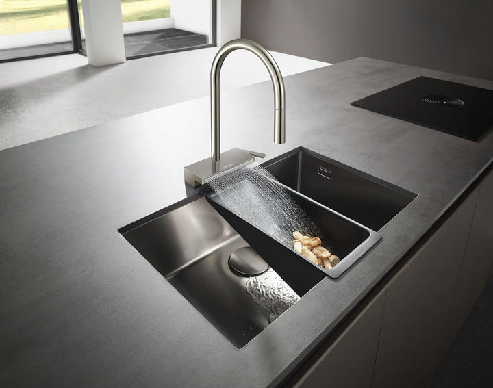 hansgrohe Küchenarmatur Aquno Select M81 (Wasserhahn Küche mit Abtropfsieb, 360° schwenkbar, auszieh