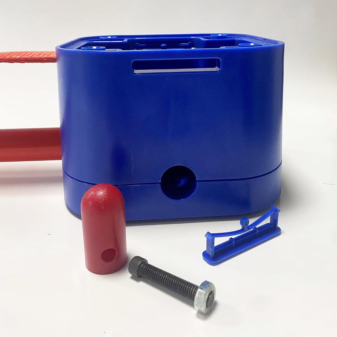 Slackline für Kinder, zur Entwicklung von Gleichgewicht und Koordination, Blau und Rot
