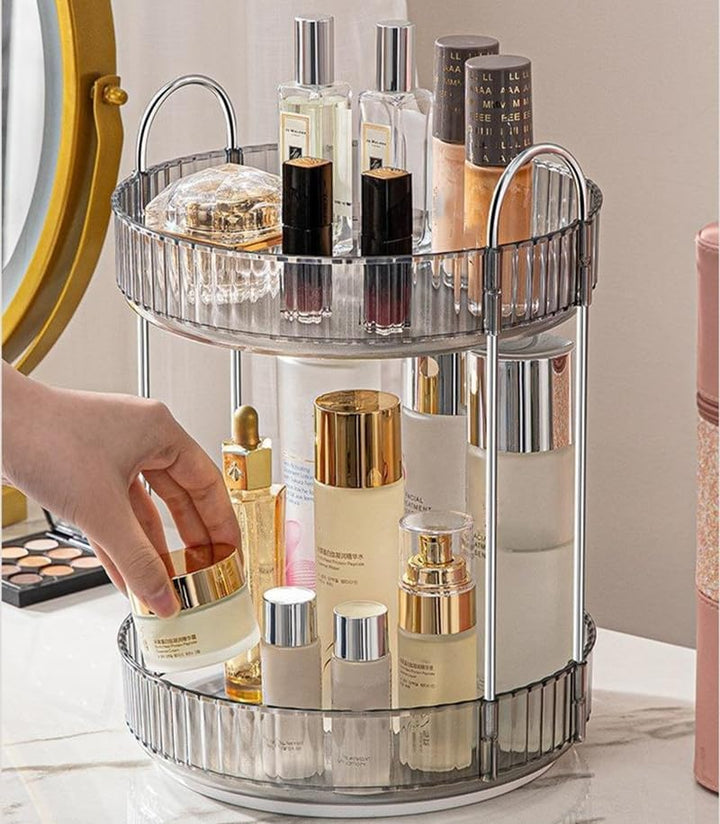 CESTATIVO Make Up Organizer, 360° Drehbar Kosmetik Organizer, Beauty Organizer, Hautpflege Organizer