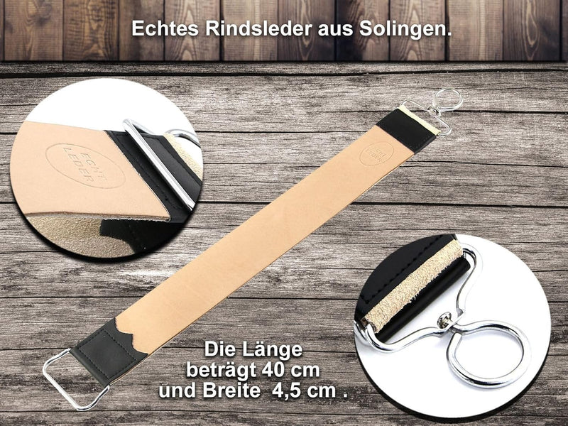 Solinger Premium Rasiermesser-Set für Herren Rasiermesser aus Solingen Made in Germany mit Tradionel