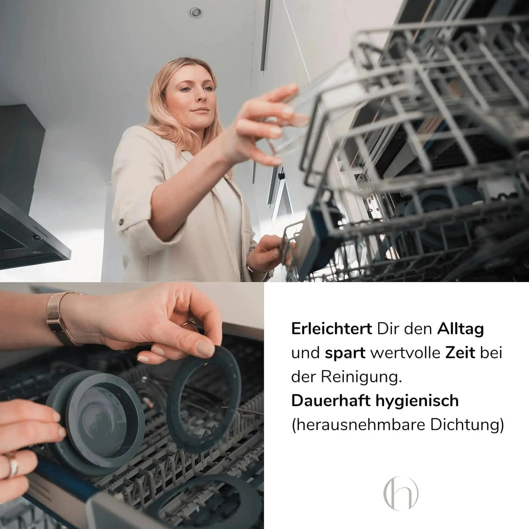 HATTY HAYS Vorratsgläser mit Deckel luftdicht [12x160ml] BPA-FREI | mottensichere Vorratsdosen | Gew