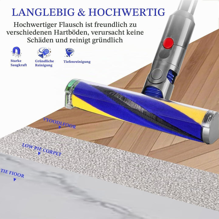 V12 Bürste für Dyson V12 Detect Slim Absolute Bürstenwalze Bürsten, Staubsauger Rolle Ersatzteile, B