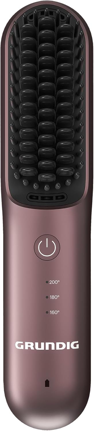 GRUNDIG HB 6450 kabellose Glättbürste Snapstyle, 3 Temperaturstufen, Li-Ion Akku, bis 40 min Laufzei