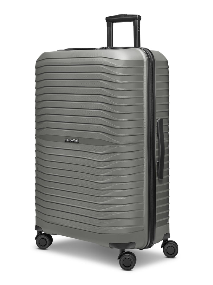 Stratic Shine Koffer gross | Trolley hergestellt aus Bruch- &amp; Kratzfestem Polypropylen mit 4 Rollen,